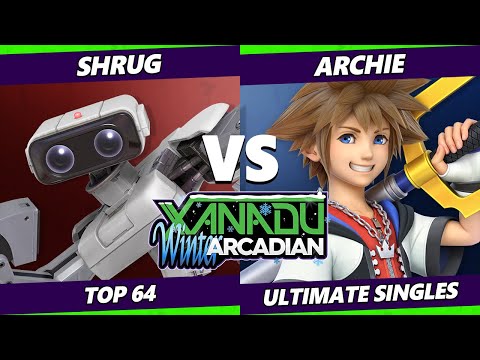 Xanadu Winter Arcadian Top 64 - ShrUg (ROB) Vs. Archie (Sora, Young Link) Smash Ultimate - SSBU
