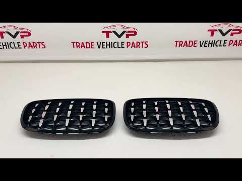 Fits BMW X5 X5M E70 X6 X6M E71 2007-2014 Front Kidney Grilles Gloss Black & Chrome video