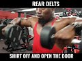 PULL UP THE SHIRT AND OPEN THE DOOR aka UPRIGHT ROW superset REVERSE FLY