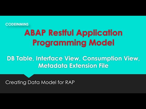 Part 2 : ABAP Restful Application Programming Model (Modeling)