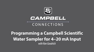 configure a campbell scientific water sampler for 4 to 20 ma input