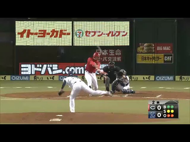 【2回表】ライオンズ・十亀 カープ・松山の一発で先制許す 2015/6/9 L-C