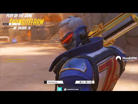 GALE TOP 101 CARRY SOLDIER 76! POTG! [ OVERWATCH SEASON 25 TOP 500 ]