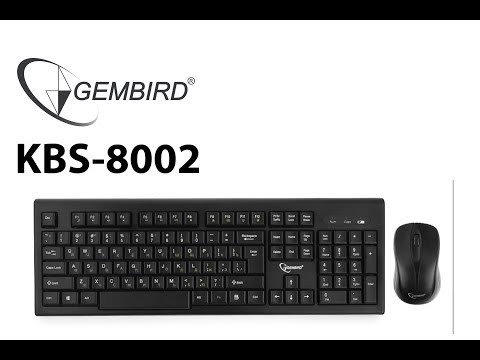 Миниатюра изображения товара Комплект клавиатура и мышь Gembird KBS-8002
