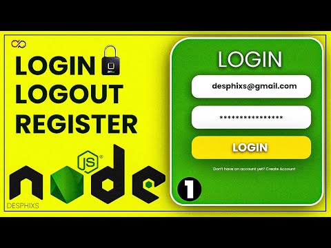 Node.Js Login and Registration with Database | Login, Logout and User Authentication | 1/2 |