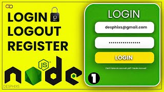 Node.Js Login and Registration with Database | Login, Logout and User 