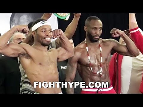 SHAWN PORTER VS. YORDENIS UGAS FULL WEIGH-IN AND FINAL FACE OFF; PORTER NEARLY 2 POUNDS OVER LIMIT