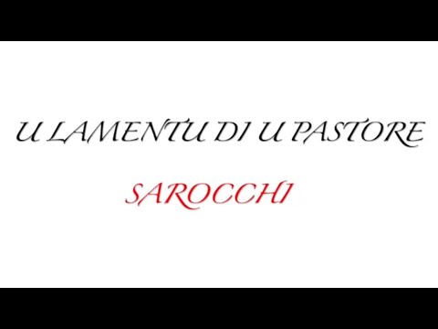 Sarocchi - U Lamentu di u Pastore (paroles+traduction)
