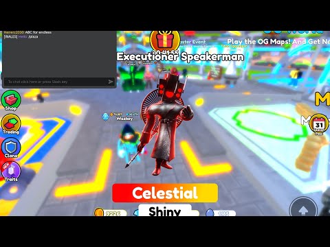 I summoned celestial Shiny unit in Toilet Tower Defense