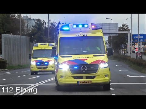 A1 Diverse ambulances uit Fryslân, Flevoland en IJsselland met spoed