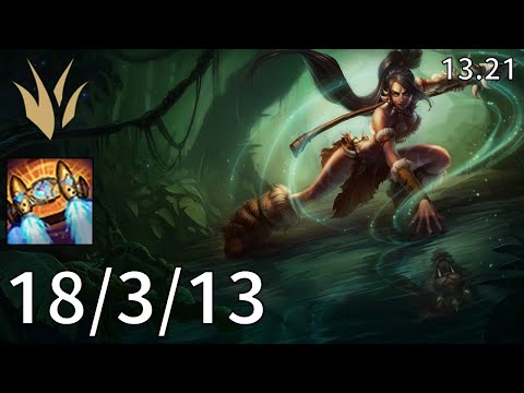 Nidalee Jungle vs Nunu & Willump  - KR Master | Patch 13.21