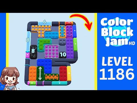 Color Block Jam Level 1186 Solution Walkthrough