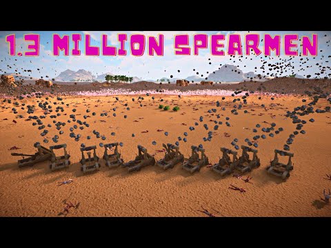 10 Powerful Catapults VS 1.3 Million Egyptian Spearmen !! - UEBS 2 Ultimate Epic Battle Simulator 2