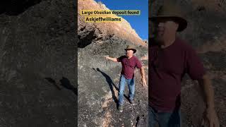 GEOLOGY 101- Obsidian Deposit in Tecopa CA - #shorts
