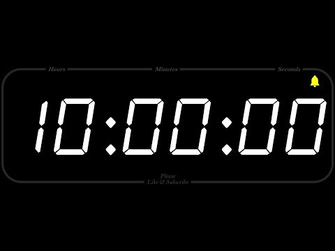 10 Hour - TIMER & ALARM - 1080p - COUNTDOWN