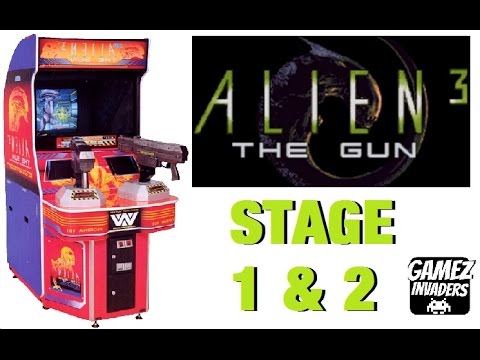 Sega's ALIEN 3: The Gun! Arcade Shooter! Retro Light Gun Videogame!