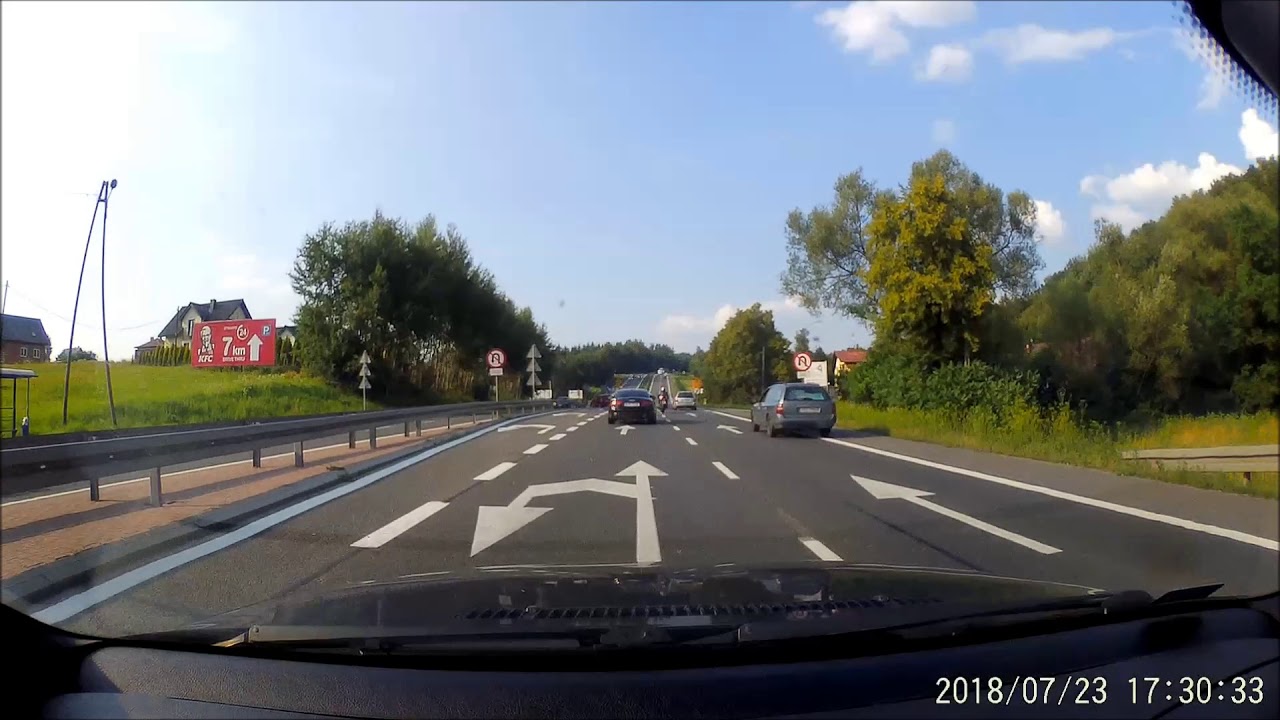 Audi сбил мотоциклиста в Польше