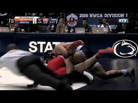 Morgan McIntosh Wins by Fall vs. Oklahoma State