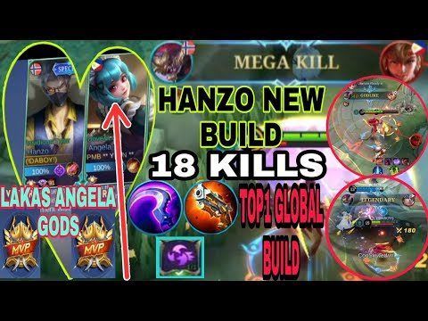HANZO HIGH LEVEL ONE SHOT DAMAGE BUILD 18 KILLS HANZO TOP1 GLOBAL BUILD