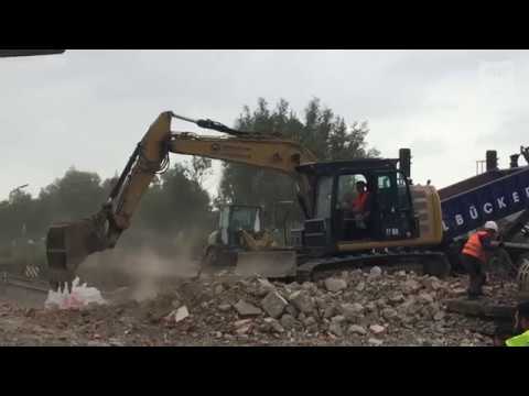 Bahnsteigbrücke in Sande wurde abgerissen