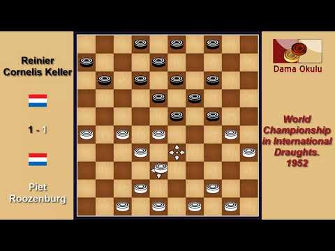 Piet Roozenburg (NLD) - Reinier Cornelis Keller (NLD). Draughts World Championship. 1952.