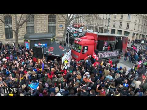 Techno Plus en soutien à la Maskarade - Loi Sécurité Globale - 30/01/2021 [VUE AERIENNE][4K]