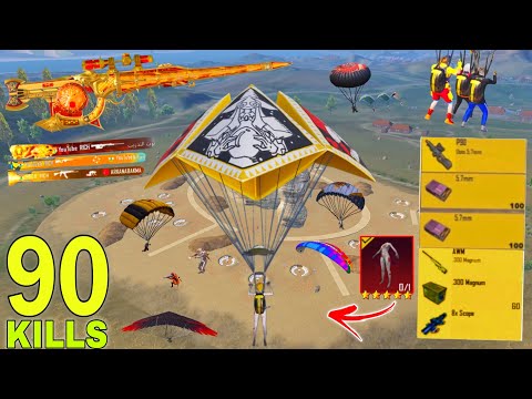 90KILLS!!😍 NEW BEST LOOT GAMEPLAY with AMR+MG3🔥Pubg Mobile