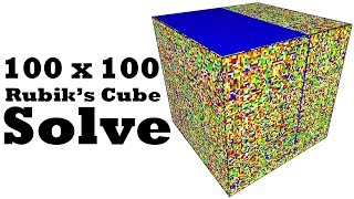 A.I. Solves a 100 x 100 Rubik's Cube
