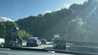 Highway 17 Drive to Santa Cruz with Great Weather and Typical Traffic