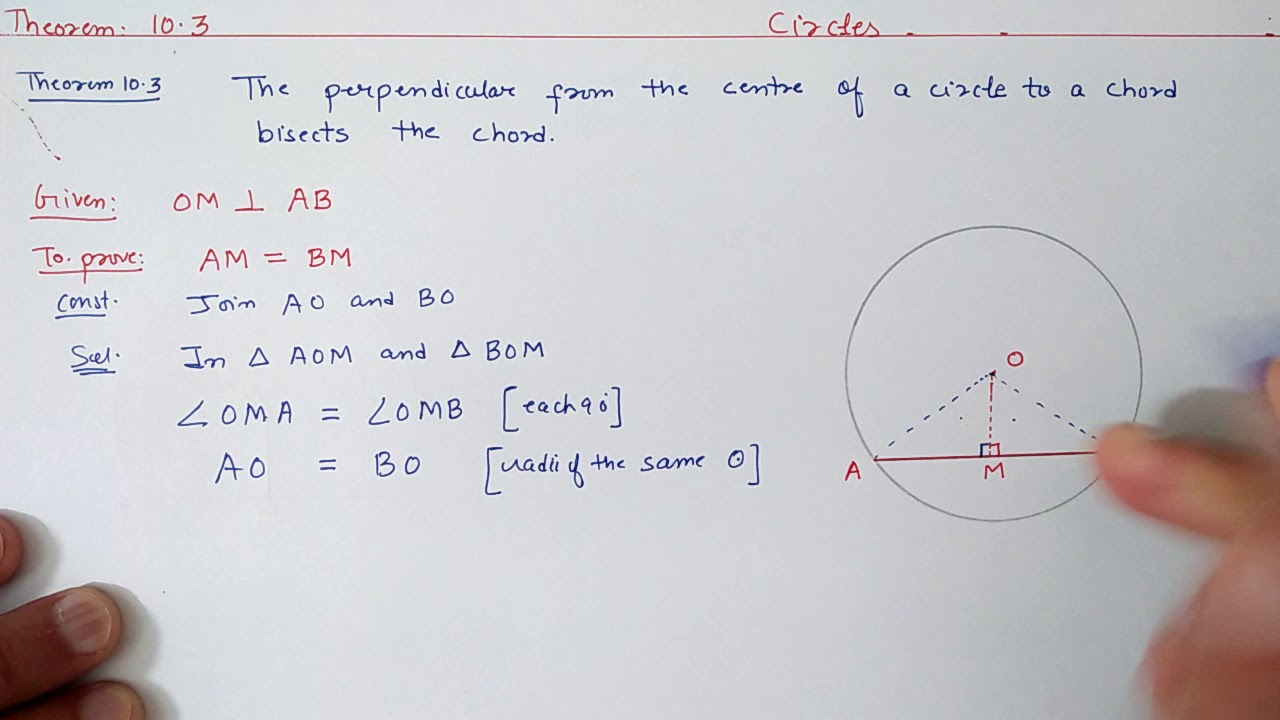 Chapter:10 (Theorem:10.3) Circles | Ncert Maths Class 9 | Cbse.