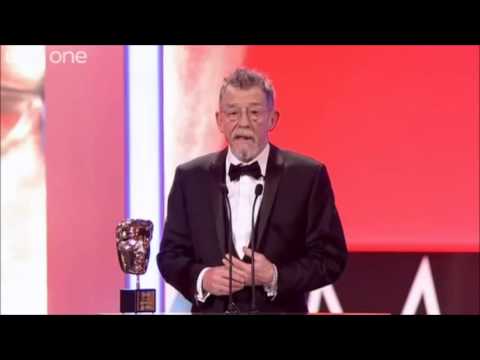 short version  John Hurt's Acceptance Speech   The British Academy Film Awards 2012   BBC One