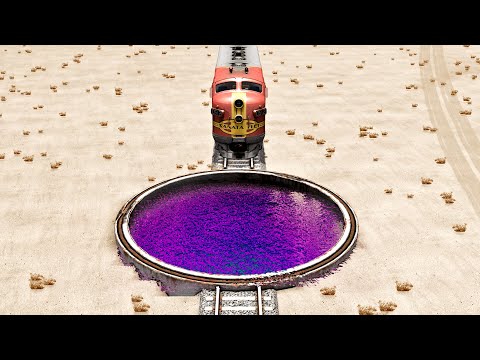 Trains vs Portal Trap – BeamNG.Drive