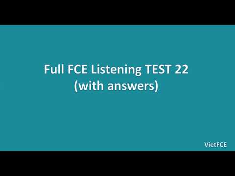Full B2 First (FCE) Listening Test 22