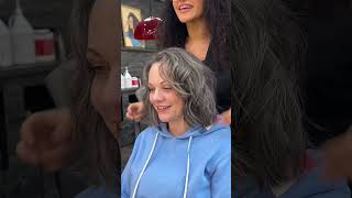 Das war die Grey Transition von Isabel die schöne Ärztin ❤️#blonde #grauehaare #greyblending