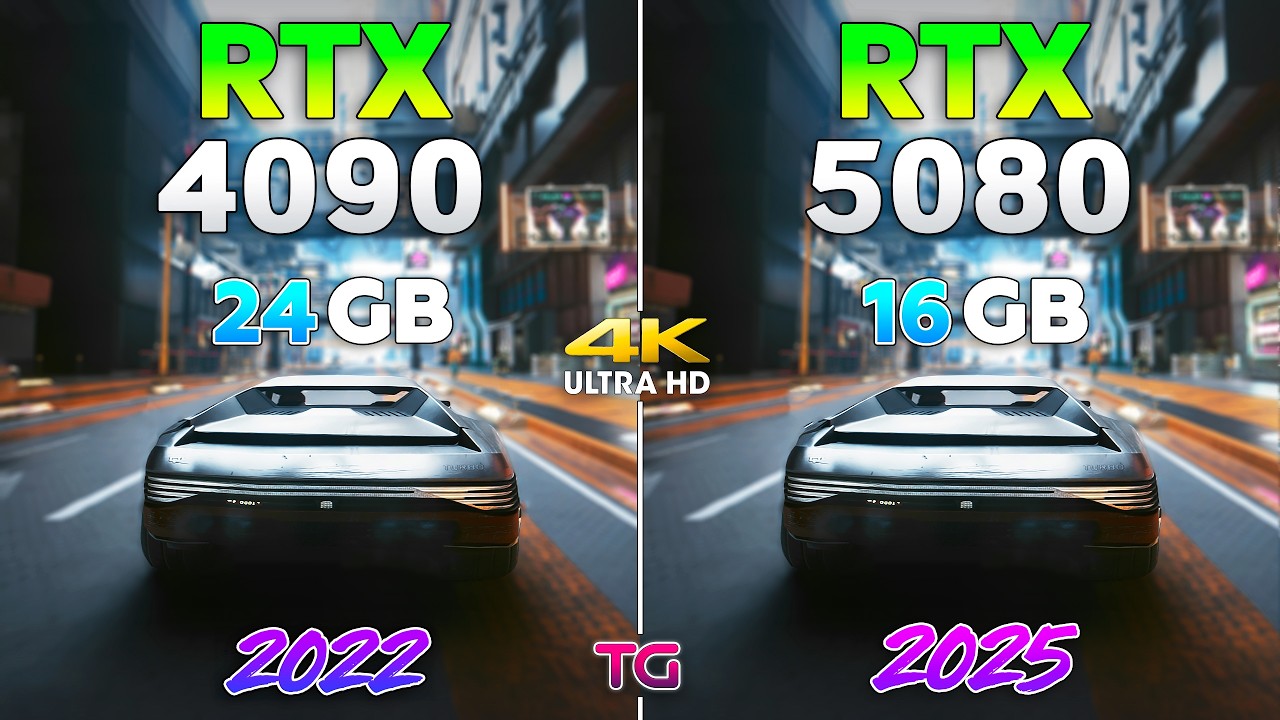 RTX 4090 vs RTX 5080 - Comparison with New Drivers | 4K