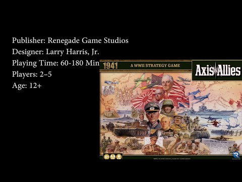 Axis and Allies 1941 Playthrough and Thoughts