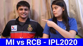 MI vs RCB IPL 2020 - Mumbai Indians vs Royal Challengers Bangalore