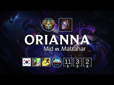 Orianna Mid vs Malzahar - KR Challenger Patch 8.1