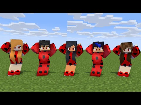 MONSTER SCHOOL : CHICKEN WING MEME LADYBUG APHMAU AND FRIENDS - MINECRAFT ANIMATION