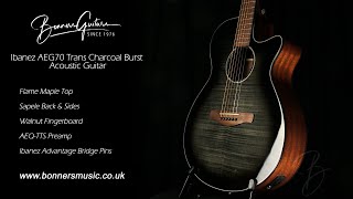 Video thumbnail for Ibanez AEG70 Trans Charcoal Burst Acoustic Guitar by Bonners Guitar Store