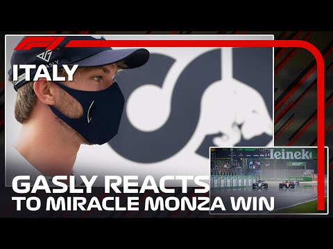 Pierre Gasly Reacts To Incredible Monza Win | 2020 Italian Grand Prix