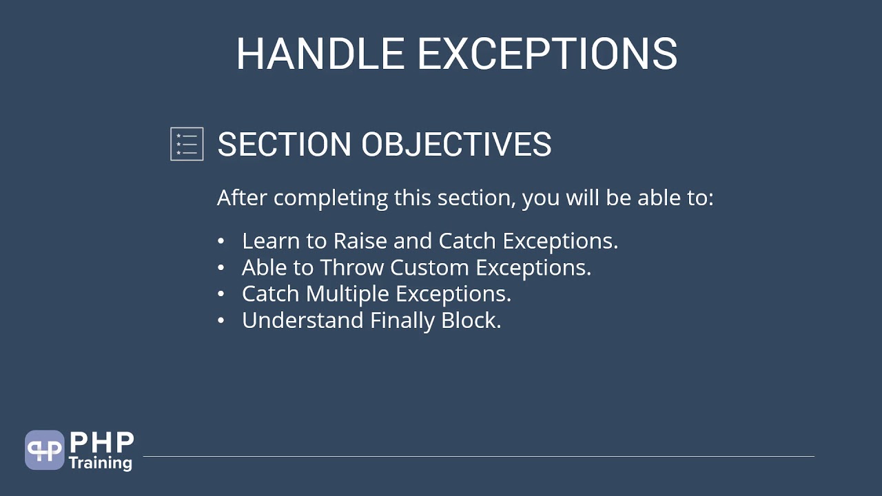 Handling Exceptions with PHP