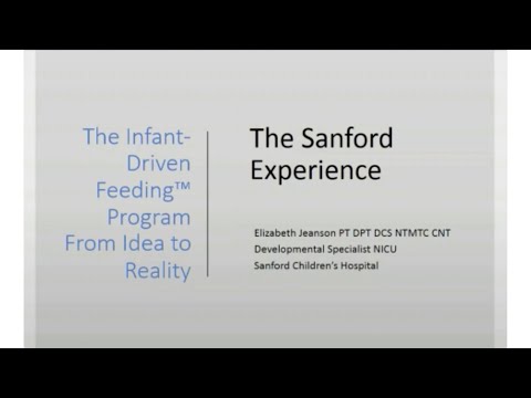 Dr Browns Medical Webinar: The Infant‐Driven Feeding™ Program From Idea to Reality-Elizabeth Jeanson