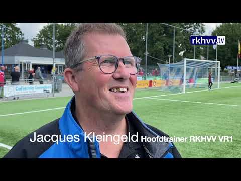 Interviews na de wedstrijd, Jacques Kleingeld en Sanne Gijsbers - RKHVV VR1
