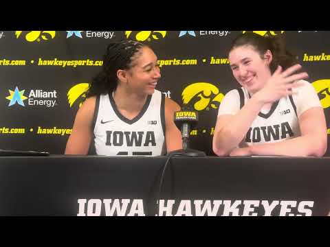 Hear from Hannah Stuelke, Ava Heiden after Iowa women’s basketball beats Southern