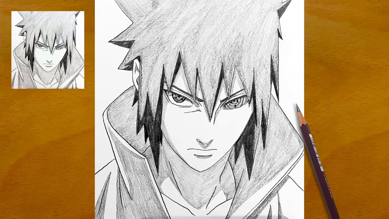 How to Draw Sasuke Uchiha Step by Step || Sasuke Drawing || Easy Anime Sketch