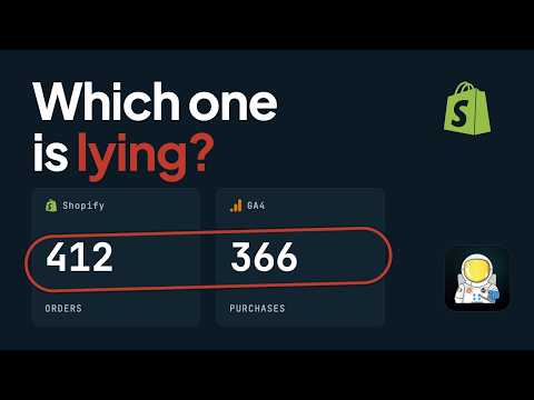 Shopify says 412 orders. GA4 says 366. Which one is lying?
