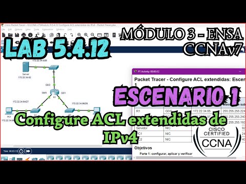 5.4.12 Packet tracer - Configure ACL extendidas de IPv4 - Escenario 1 (Resolucion)