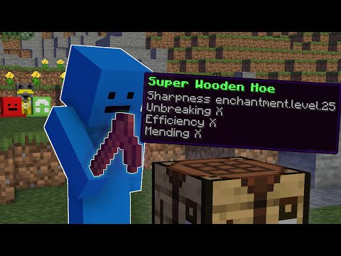 Minecraft Manhunt, But Wooden Tools Are Secretly OP!
