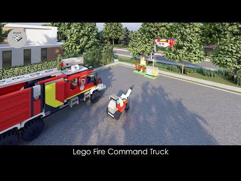 Lego City Fire Command Truck 60374 done in Studio 2.0 | Speed Build